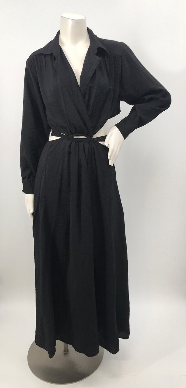 The Young Fabulous & Broke Black Open Back Maxi Dress Size Medium